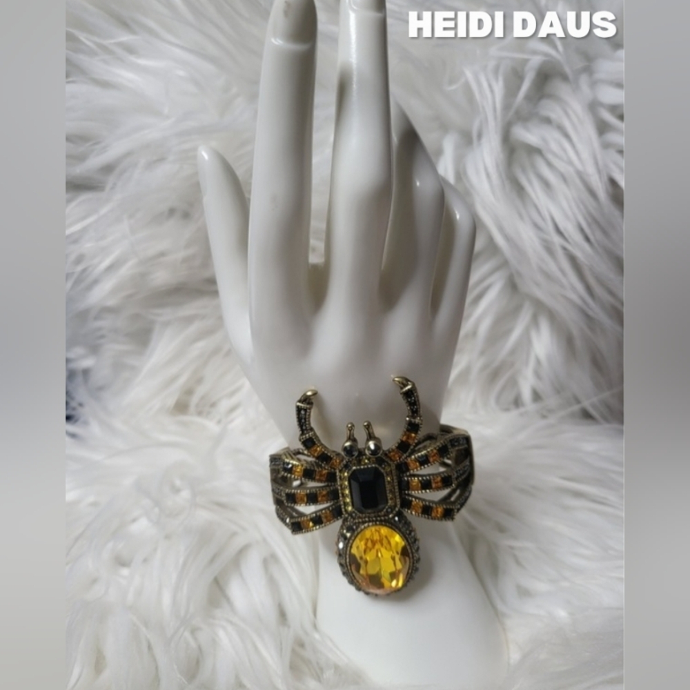 Heide Daus Elegant Gold & Black Statement Bracelet